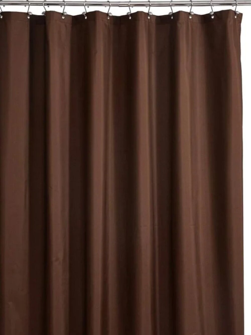 NEW Waterproof Thick Fabric Shower Curtain / Liner Breathable Brown Heavy Duty